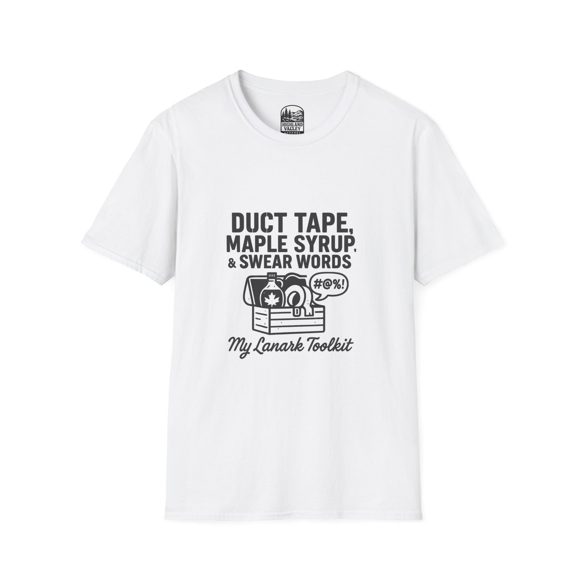 DUCT TAPE, MAPLE SYRUP, AND SWEAR WORDS LANARK UNISEX T-SHIRT