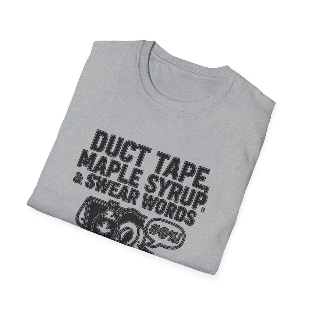 "DUCT TAPE, MAPLE SYRUP & SWEAR WORDS MY LANARK TOOLKIT" T-SHIRT