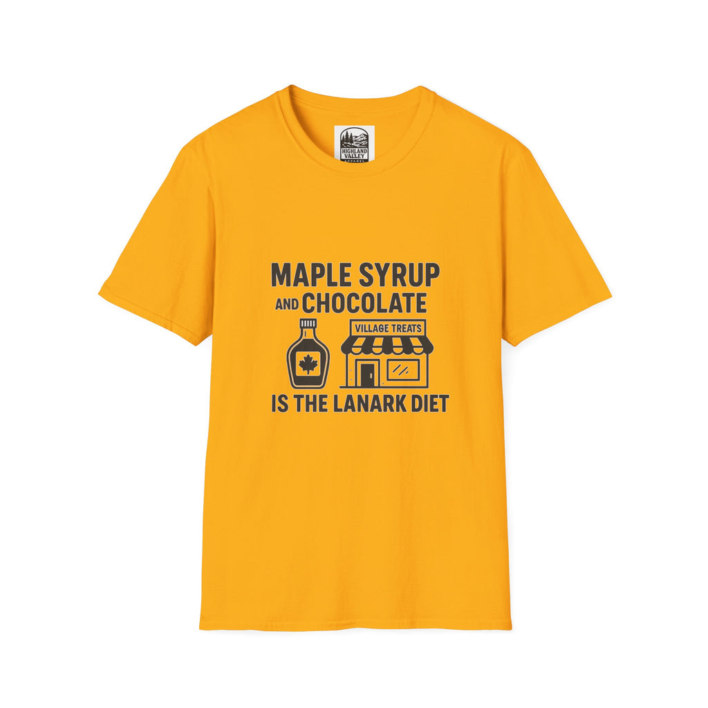 MAPLE SYRUP AND CHOCOLATE THE LANARK DIET UNISEX T-SHIRT
