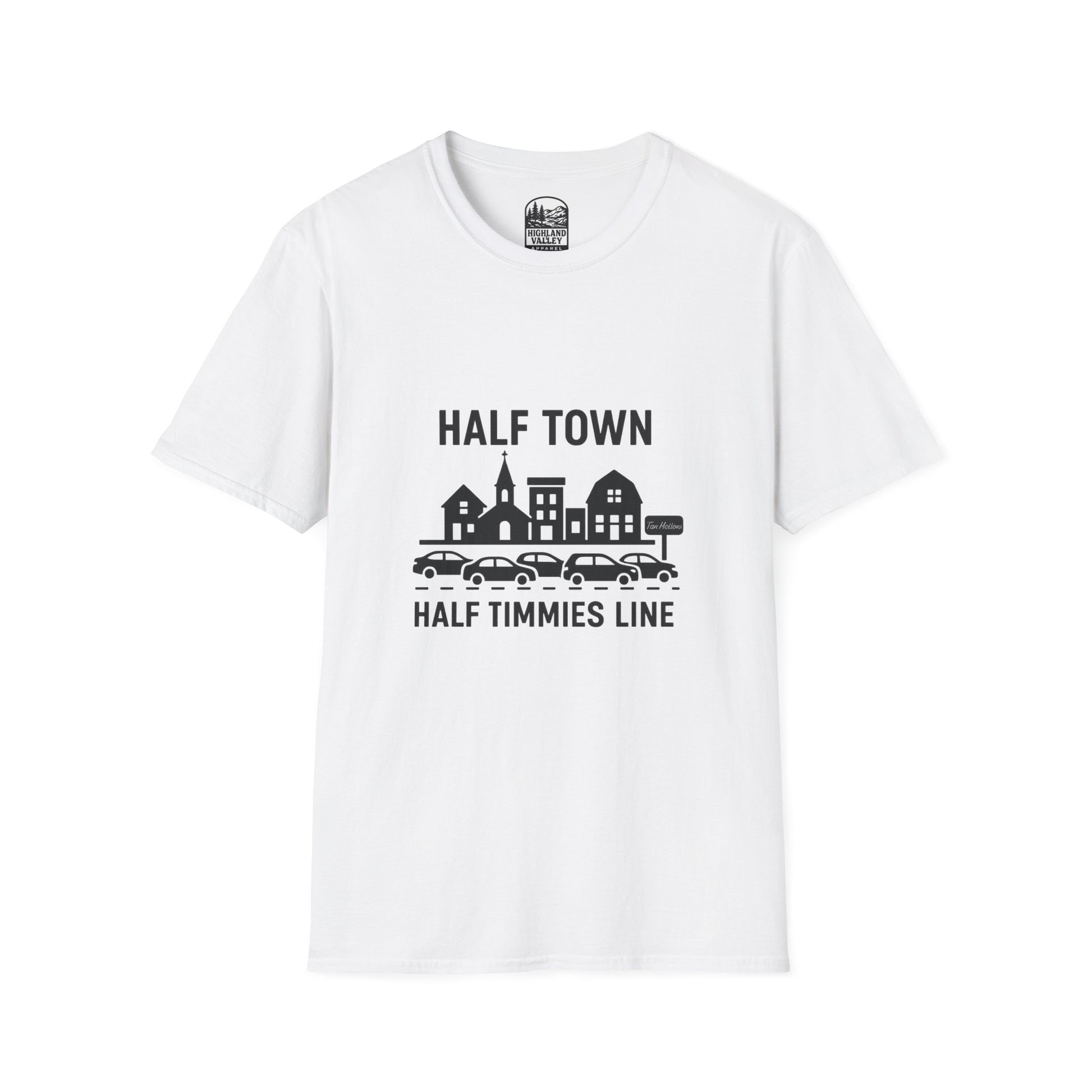 HALF TOWN, HALF TIMMIES LINE UNISEX T-SHIRT