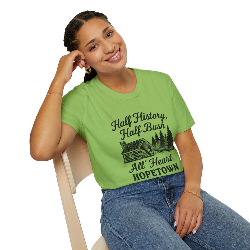 "HALF HISTORY, HALF BUSH, ALL HEART HOPETOWN" T-SHIRT