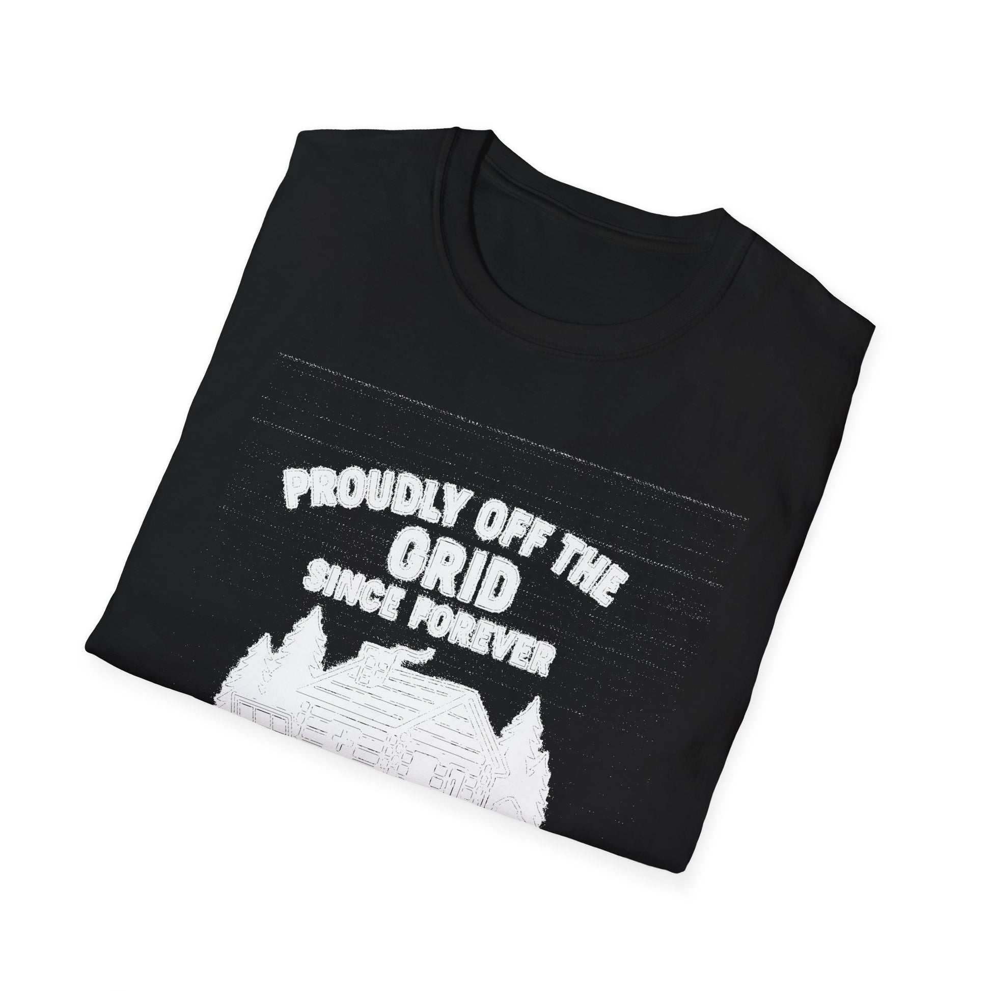 "PROUDLY OFF THE GRID SINCE FOREVER IN MACDONALD'S CORNERS" T-SHIRT
