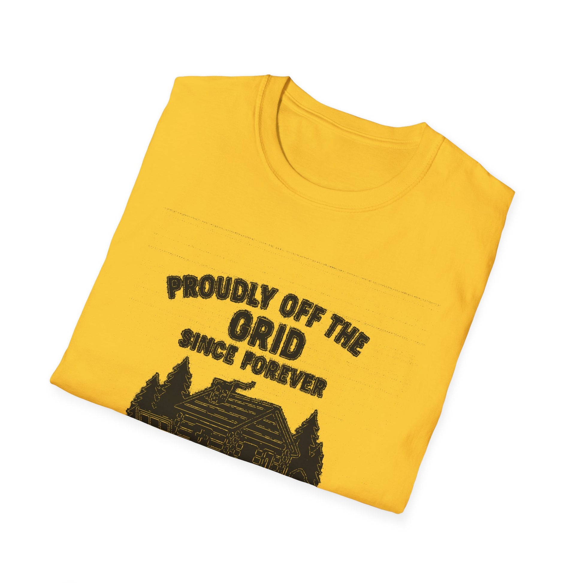 "PROUDLY OFF THE GRID SINCE FOREVER IN MACDONALD'S CORNERS" T-SHIRT