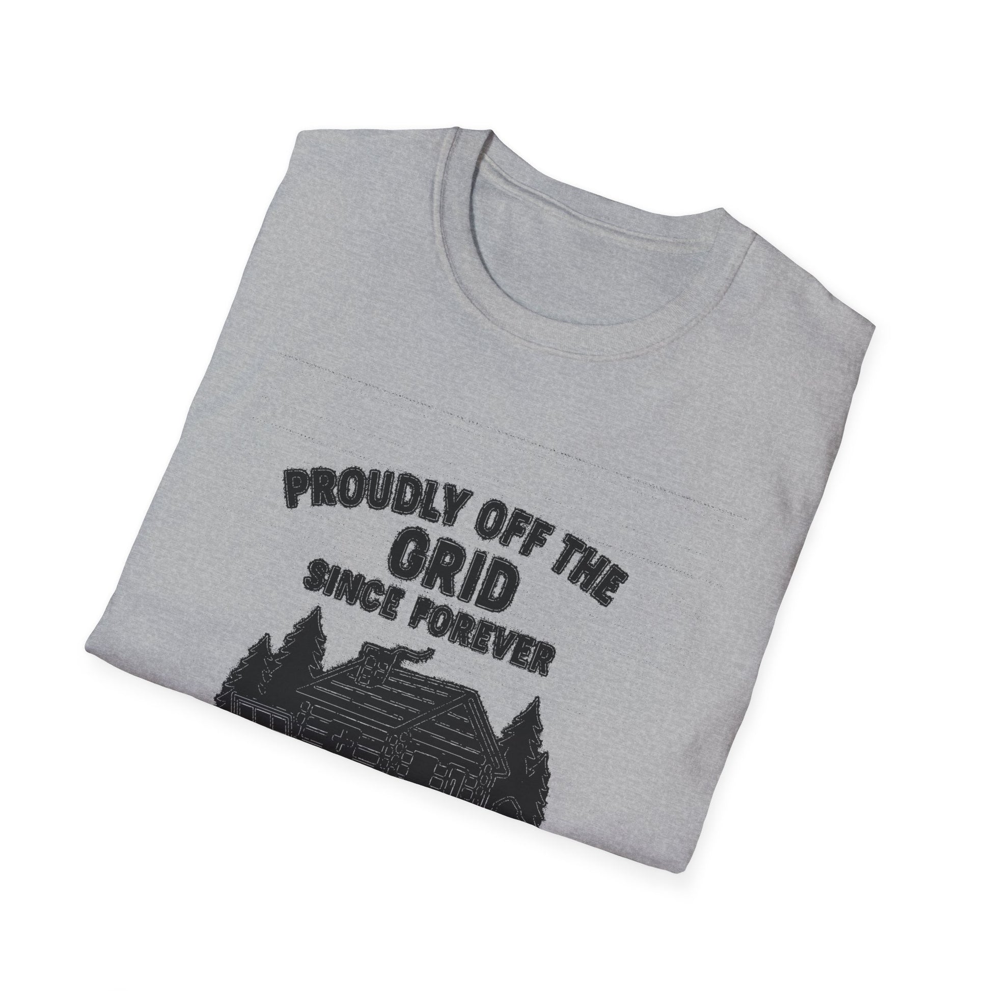 "PROUDLY OFF THE GRID SINCE FOREVER IN MACDONALD'S CORNERS" T-SHIRT