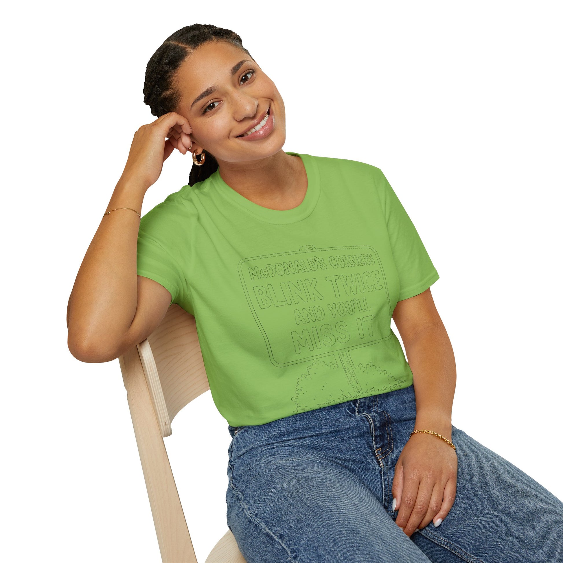 "MACDONALD'S CORNERS BLINK TWICE AND YOU WILL MISS IT" T-SHIRT