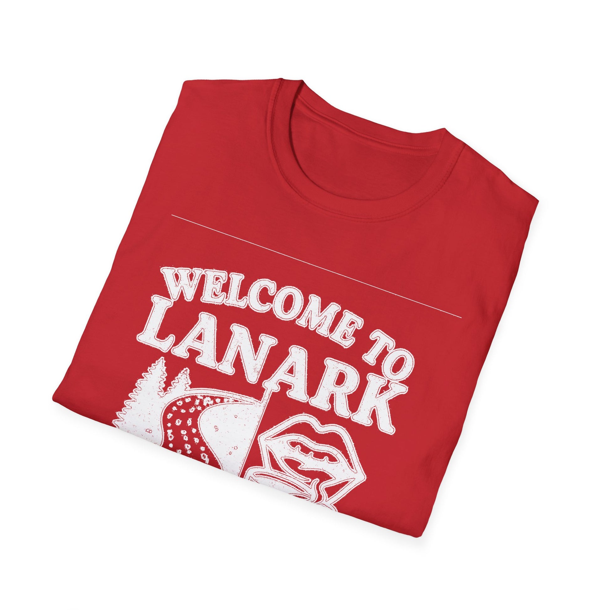 "WELCOME TO LANARK HALF GRAVEL, HALF GOSSIP" T-SHIRT