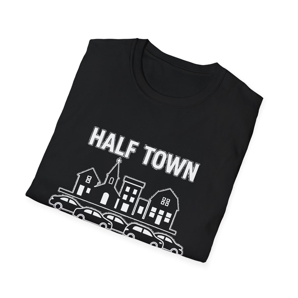"HALF TOWN / HALF TIMMIES LINE PERTH ONTARIO" T-SHIRT