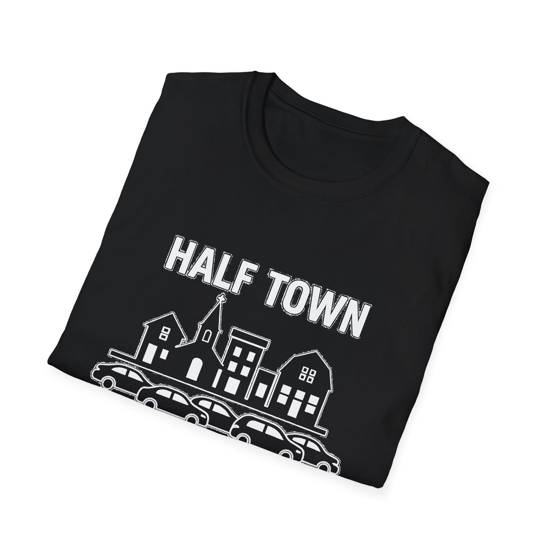 "HALF TOWN / HALF TIMMIES LINE PERTH ONTARIO" T-SHIRT