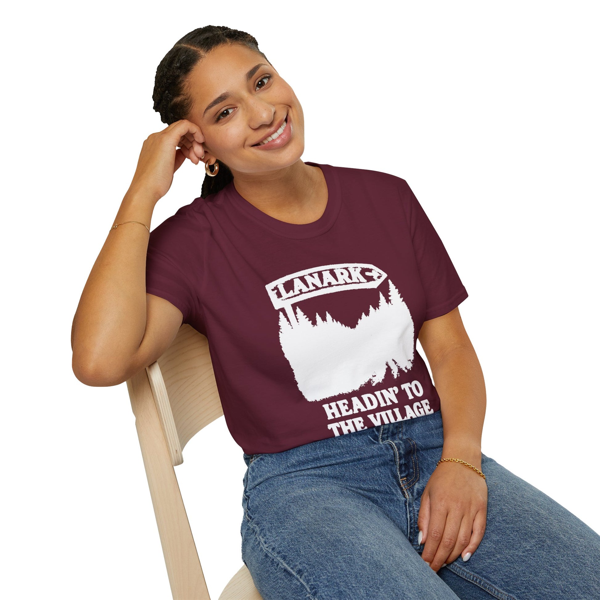 "LANARK 'HEADIN" TO THE VILLAGE" T-SHIRT