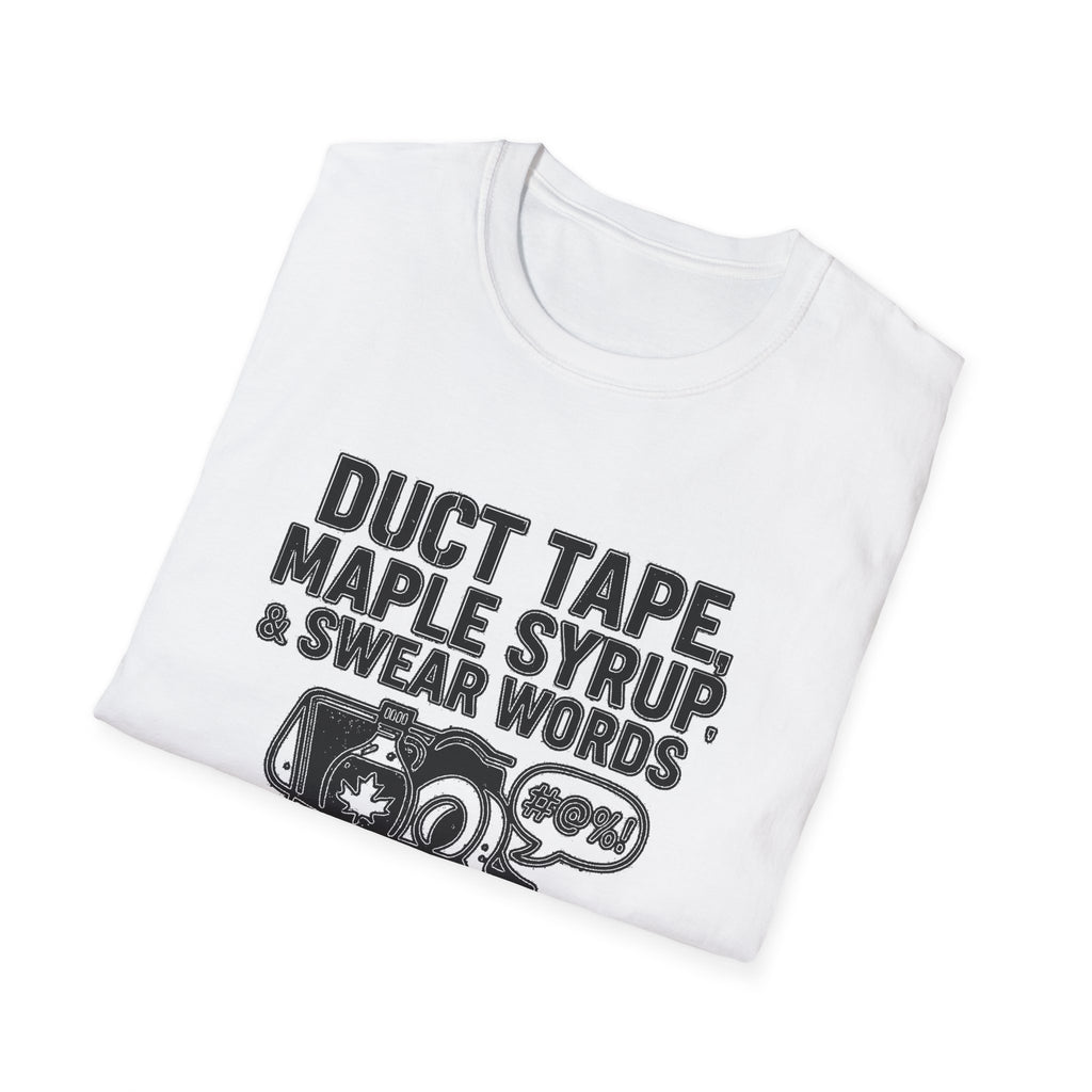 "DUCT TAPE, MAPLE SYRUP & SWEAR WORDS MY LANARK TOOLKIT" T-SHIRT