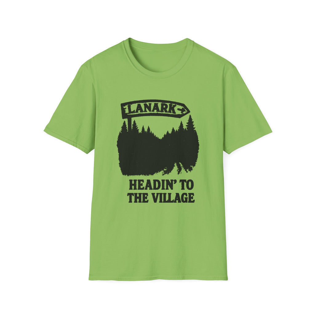 "LANARK 'HEADIN" TO THE VILLAGE" T-SHIRT