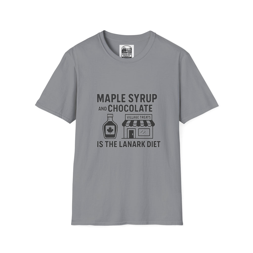 MAPLE SYRUP AND CHOCOLATE THE LANARK DIET UNISEX T-SHIRT