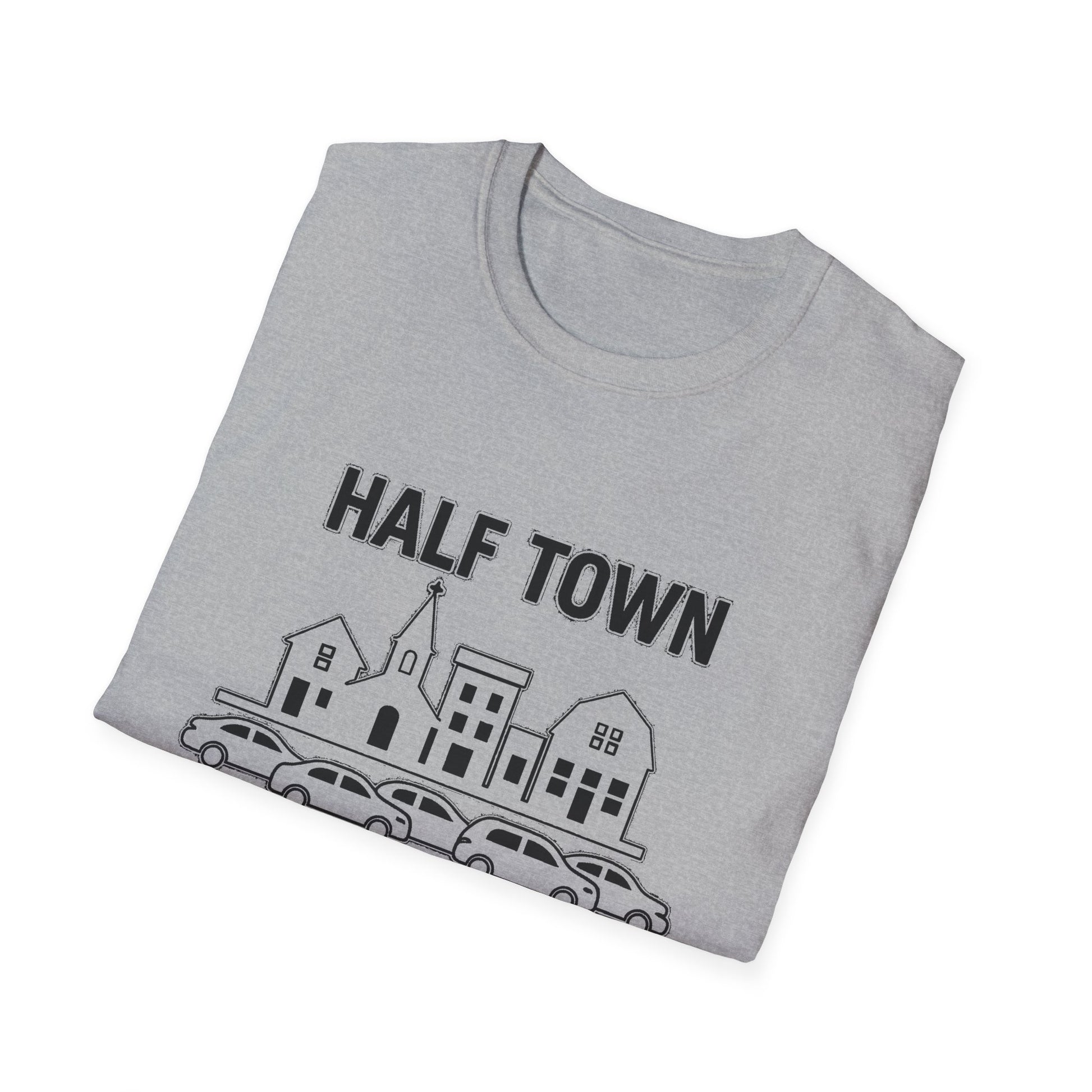 "HALF TOWN / HALF TIMMIES LINE PERTH ONTARIO" T-SHIRT