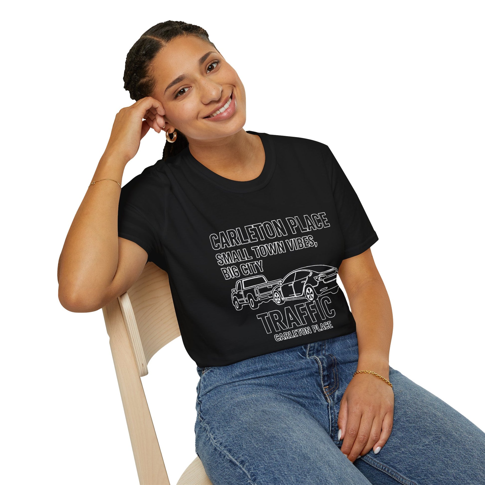 "CARLETON PLACE SMALL TOWN VIBES, BIG CITY TRAFFIC CARLETON PLACE" T-SHIRT