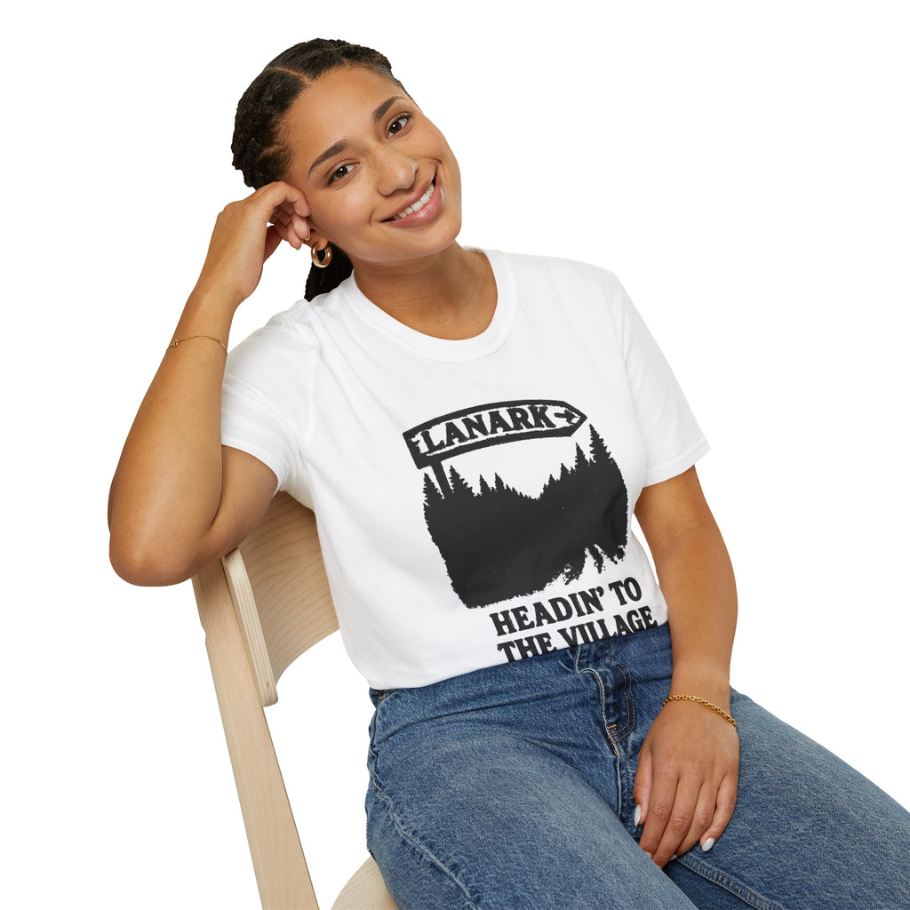 "LANARK 'HEADIN" TO THE VILLAGE" T-SHIRT