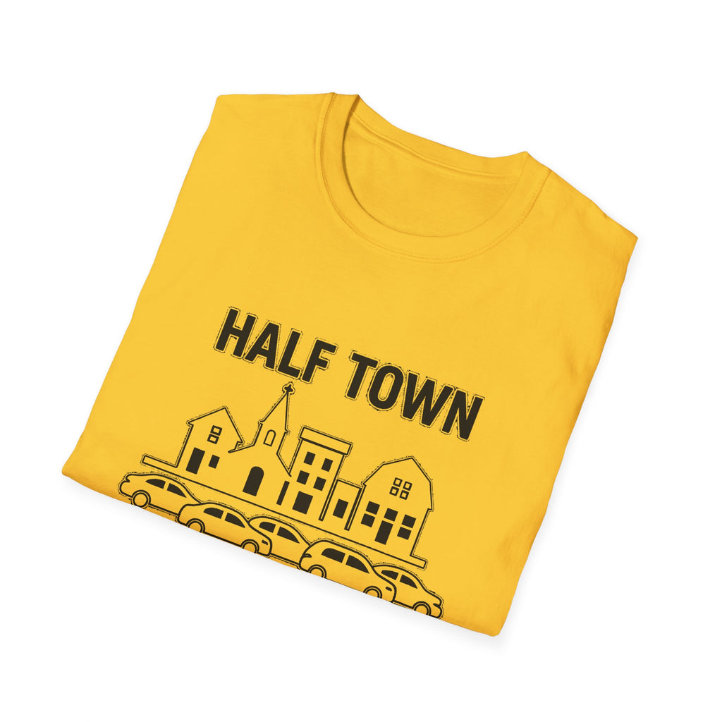 "HALF TOWN / HALF TIMMIES LINE PERTH ONTARIO" T-SHIRT