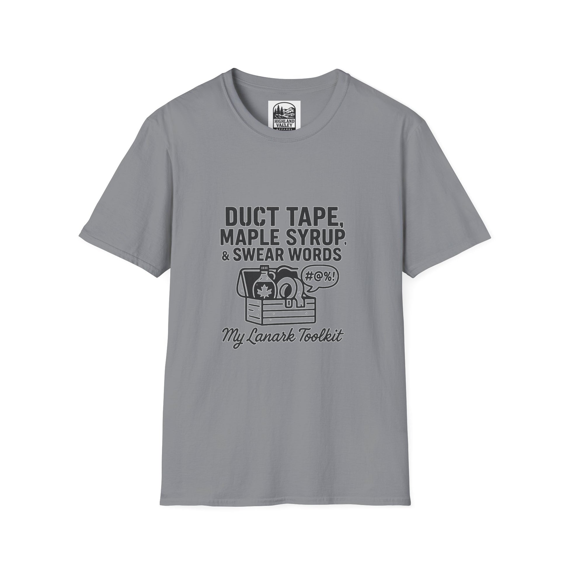 DUCT TAPE, MAPLE SYRUP, AND SWEAR WORDS LANARK UNISEX T-SHIRT