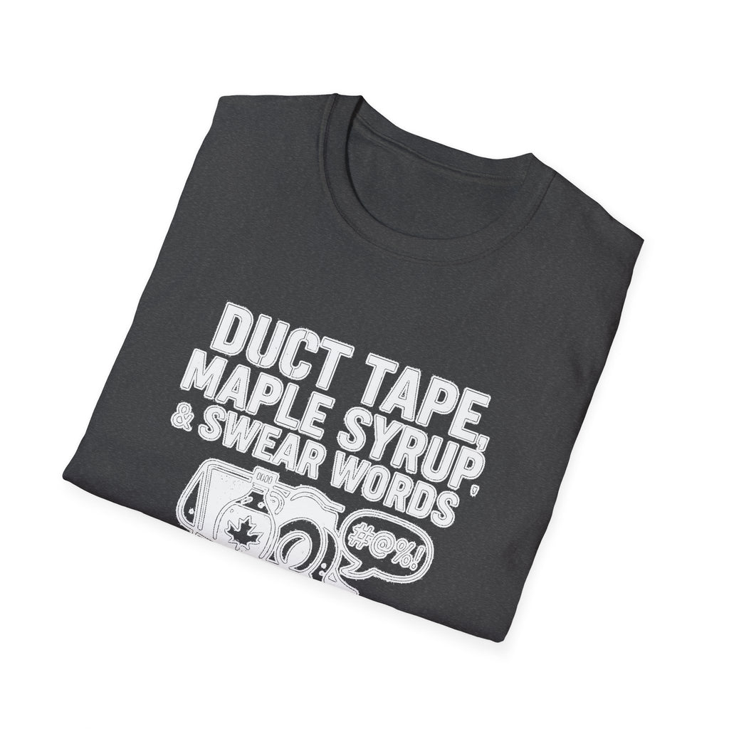 "DUCT TAPE, MAPLE SYRUP & SWEAR WORDS MY LANARK TOOLKIT" T-SHIRT