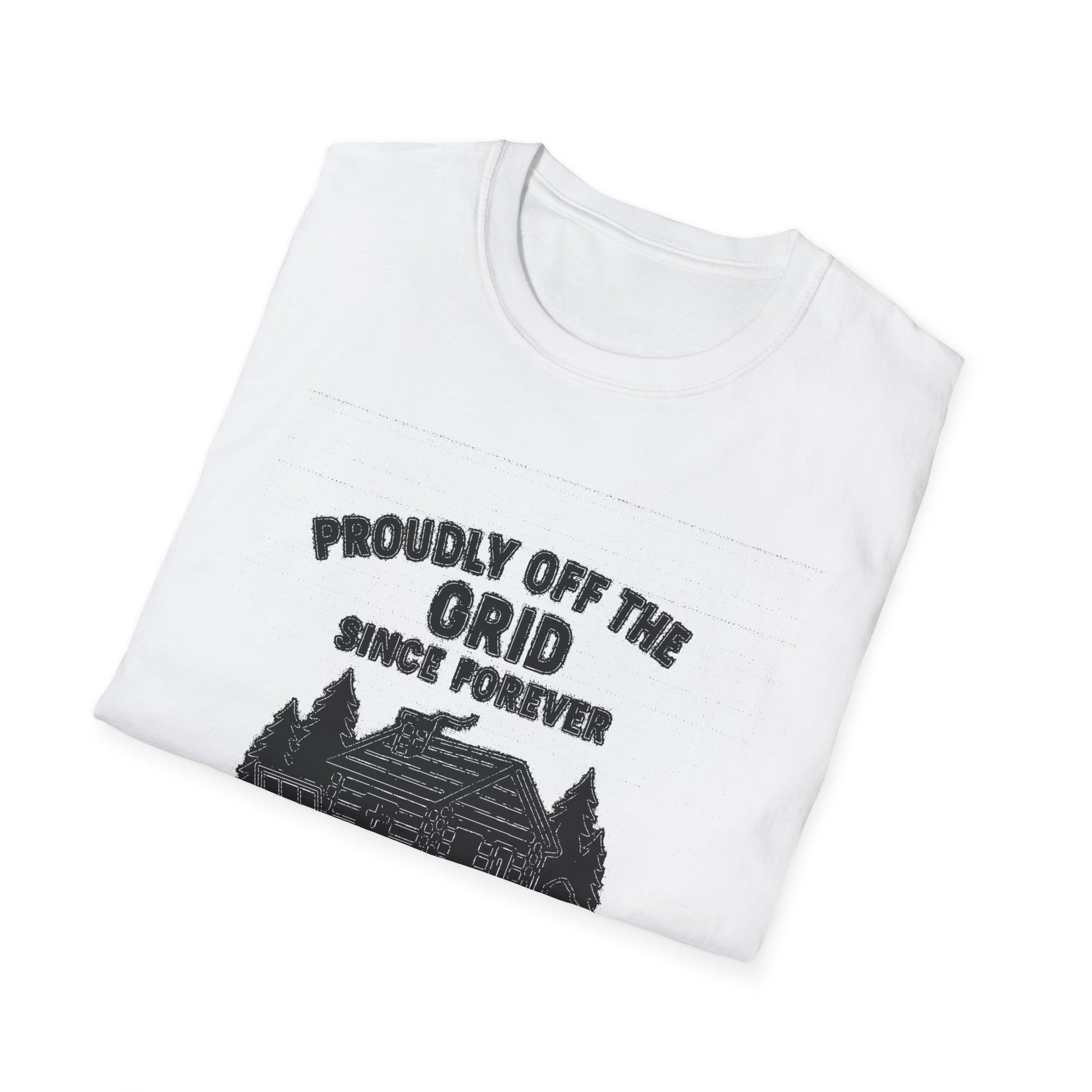 "PROUDLY OFF THE GRID SINCE FOREVER IN MACDONALD'S CORNERS" T-SHIRT
