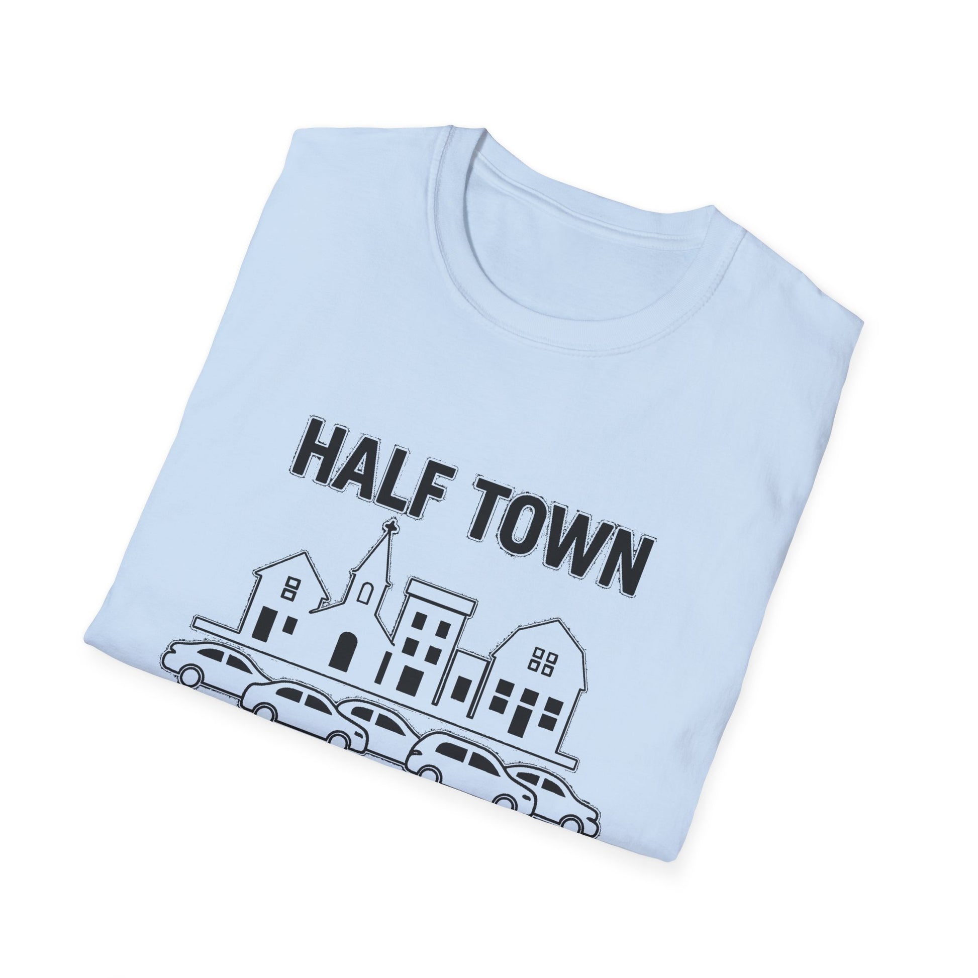 "HALF TOWN / HALF TIMMIES LINE PERTH ONTARIO" T-SHIRT