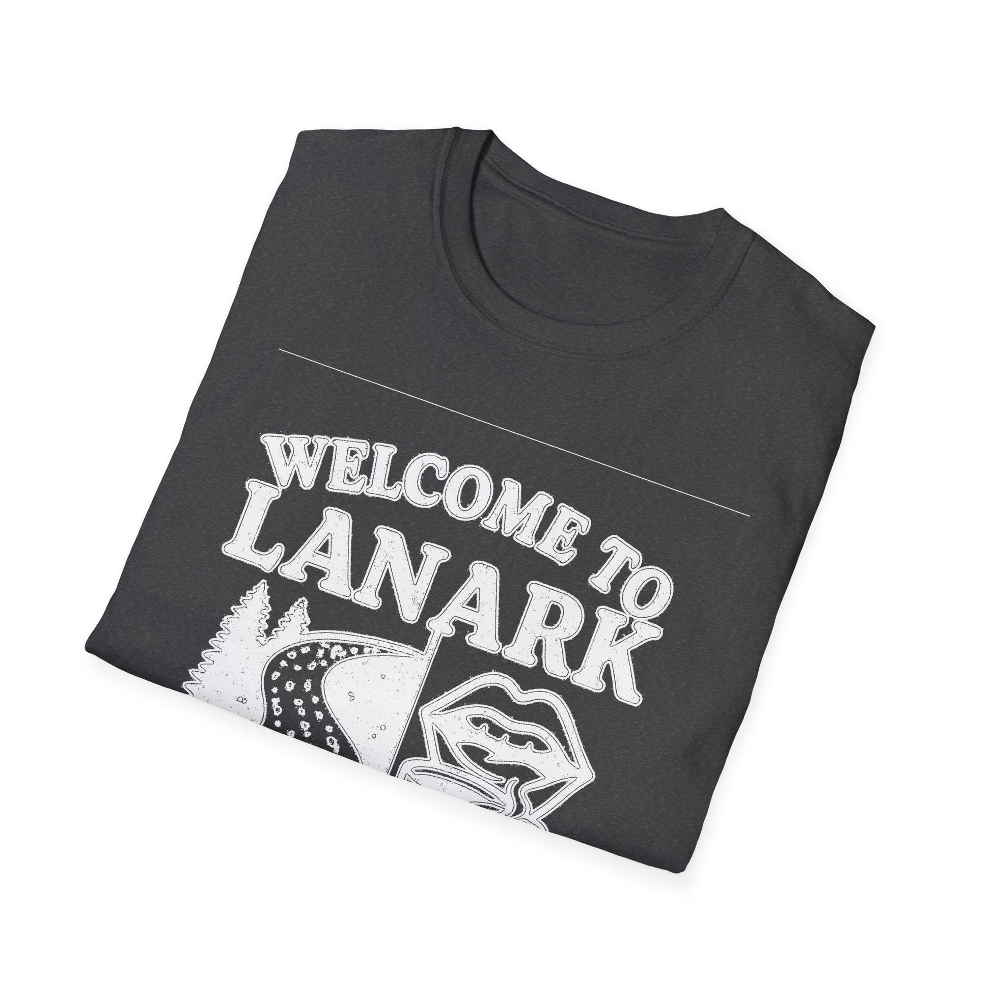 "WELCOME TO LANARK HALF GRAVEL, HALF GOSSIP" T-SHIRT