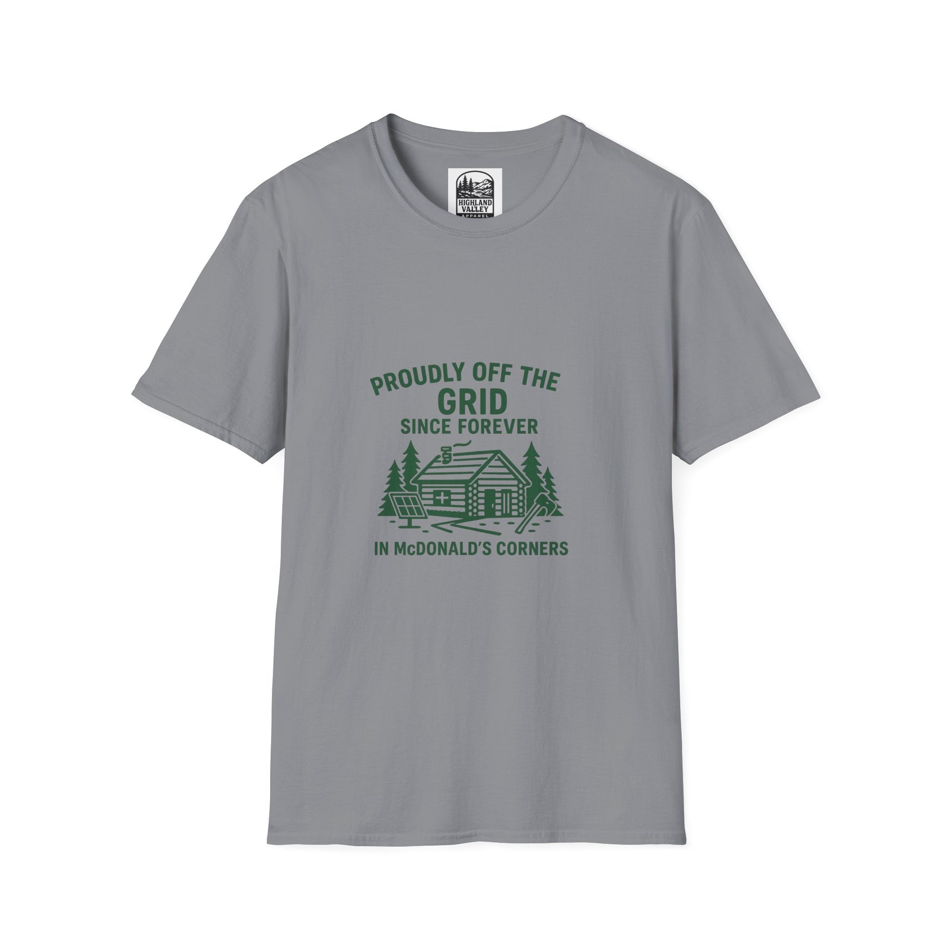 OFF THE GRID IN MCDONALD'S CORNERS UNISEX T-SHIRT