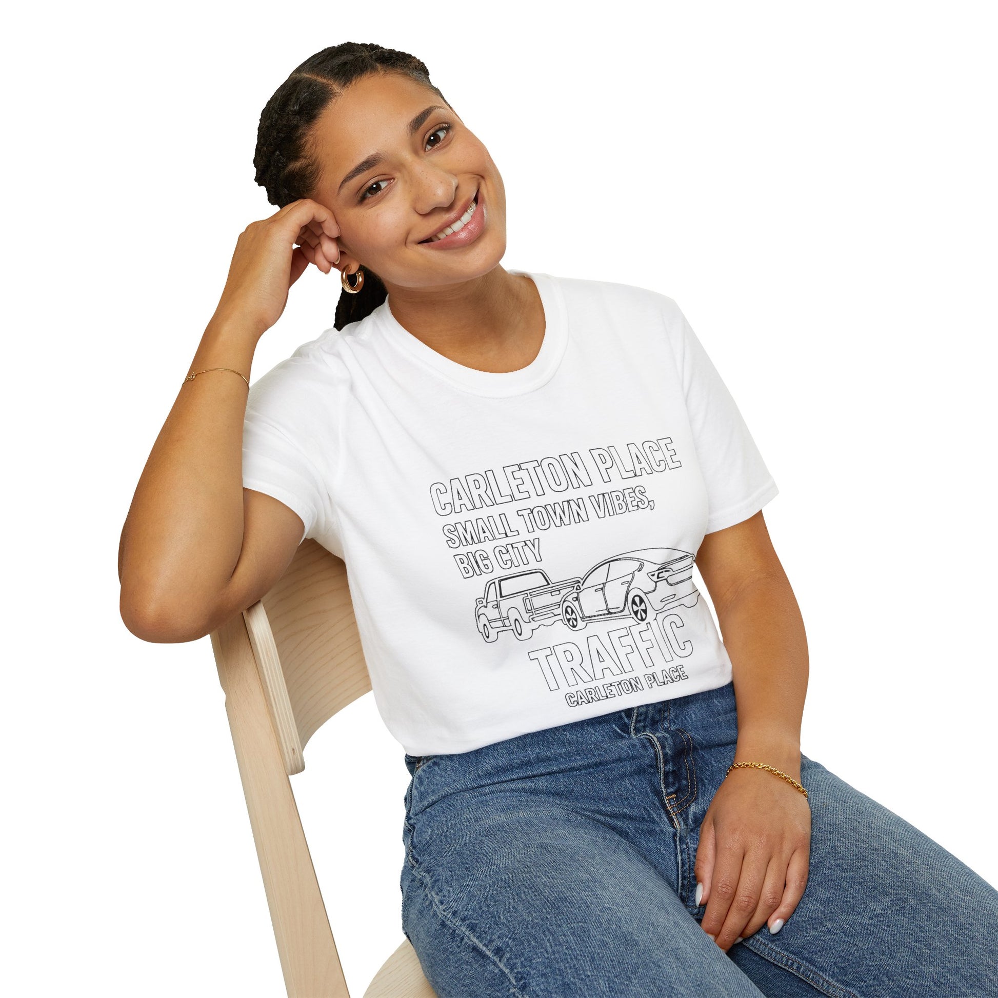 "CARLETON PLACE SMALL TOWN VIBES, BIG CITY TRAFFIC CARLETON PLACE" T-SHIRT