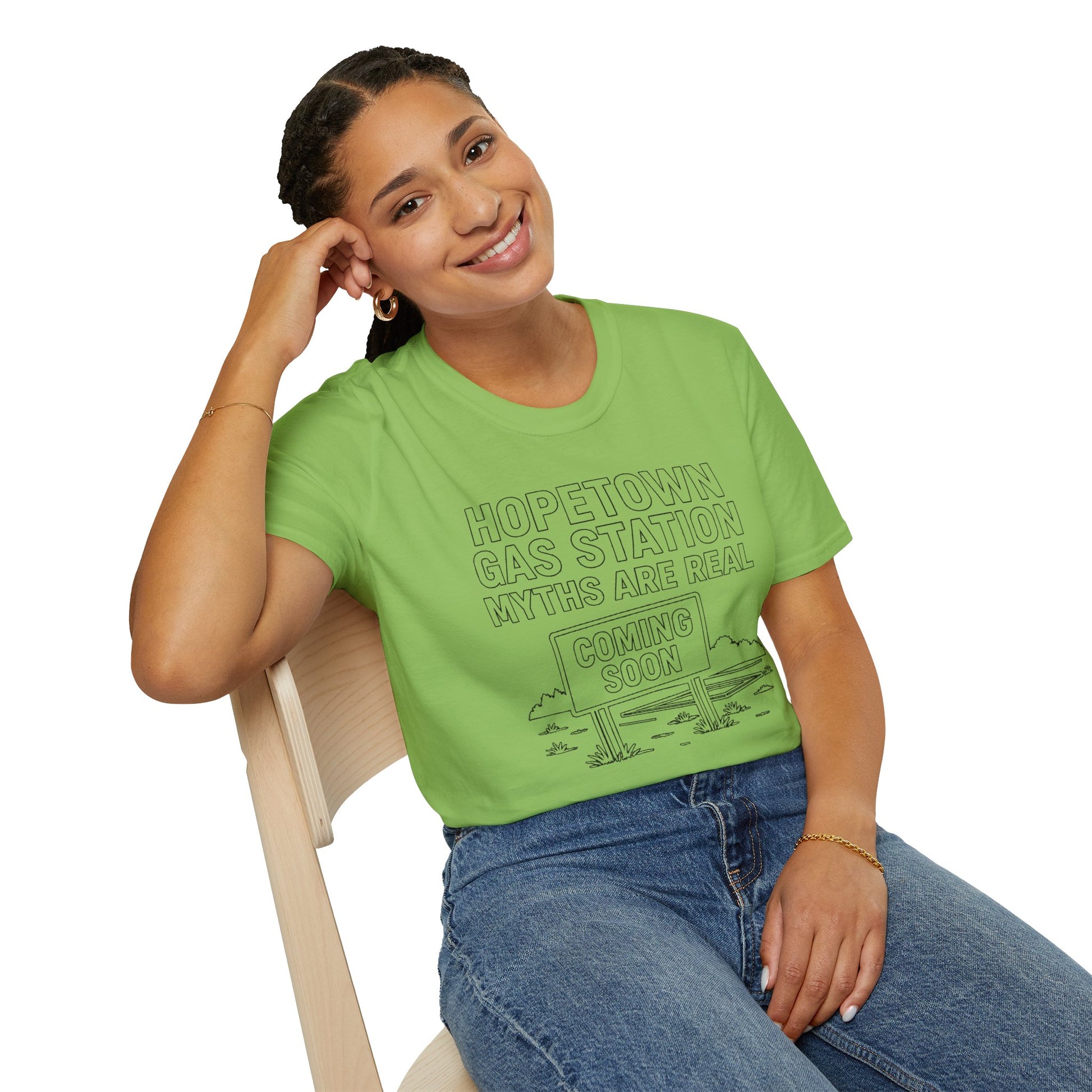 "HOPETOWN GAS STATION MYTHS ARE REAL COMING SOON" T-SHIRT