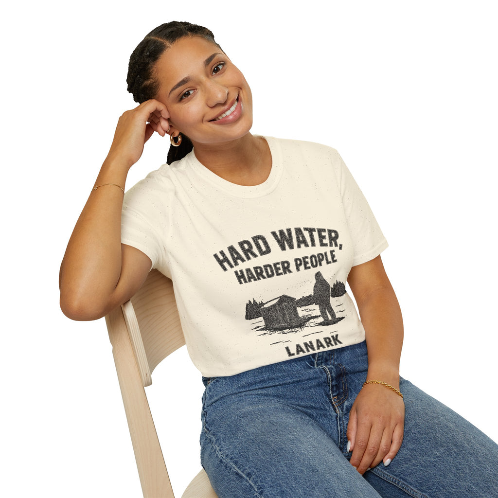 "HARD WATER HARDER PEOPLE LANARK" T-SHIRT