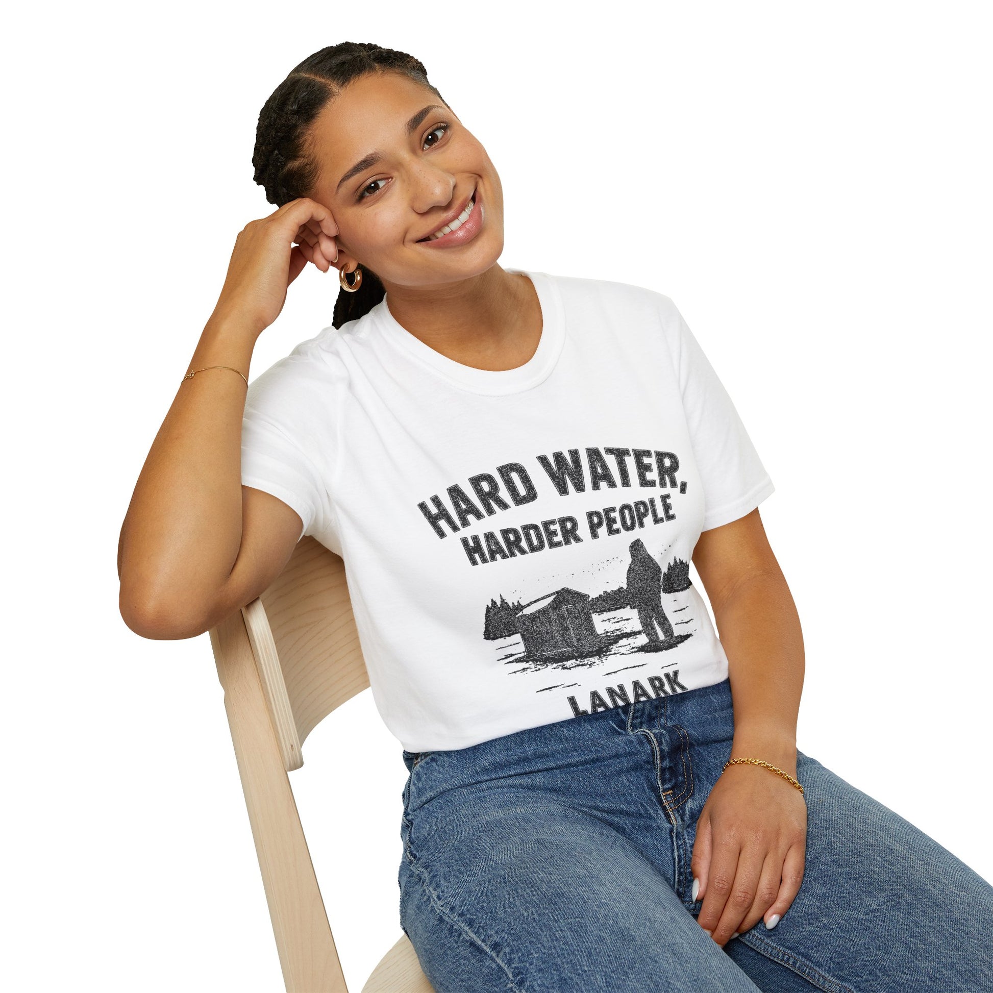 "HARD WATER HARDER PEOPLE LANARK" T-SHIRT