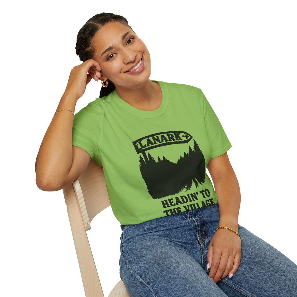 "LANARK 'HEADIN" TO THE VILLAGE" T-SHIRT