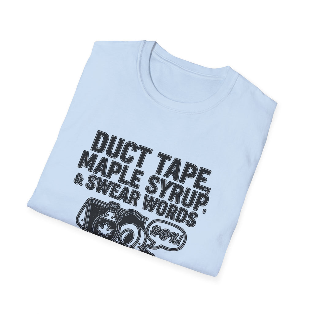 "DUCT TAPE, MAPLE SYRUP & SWEAR WORDS MY LANARK TOOLKIT" T-SHIRT