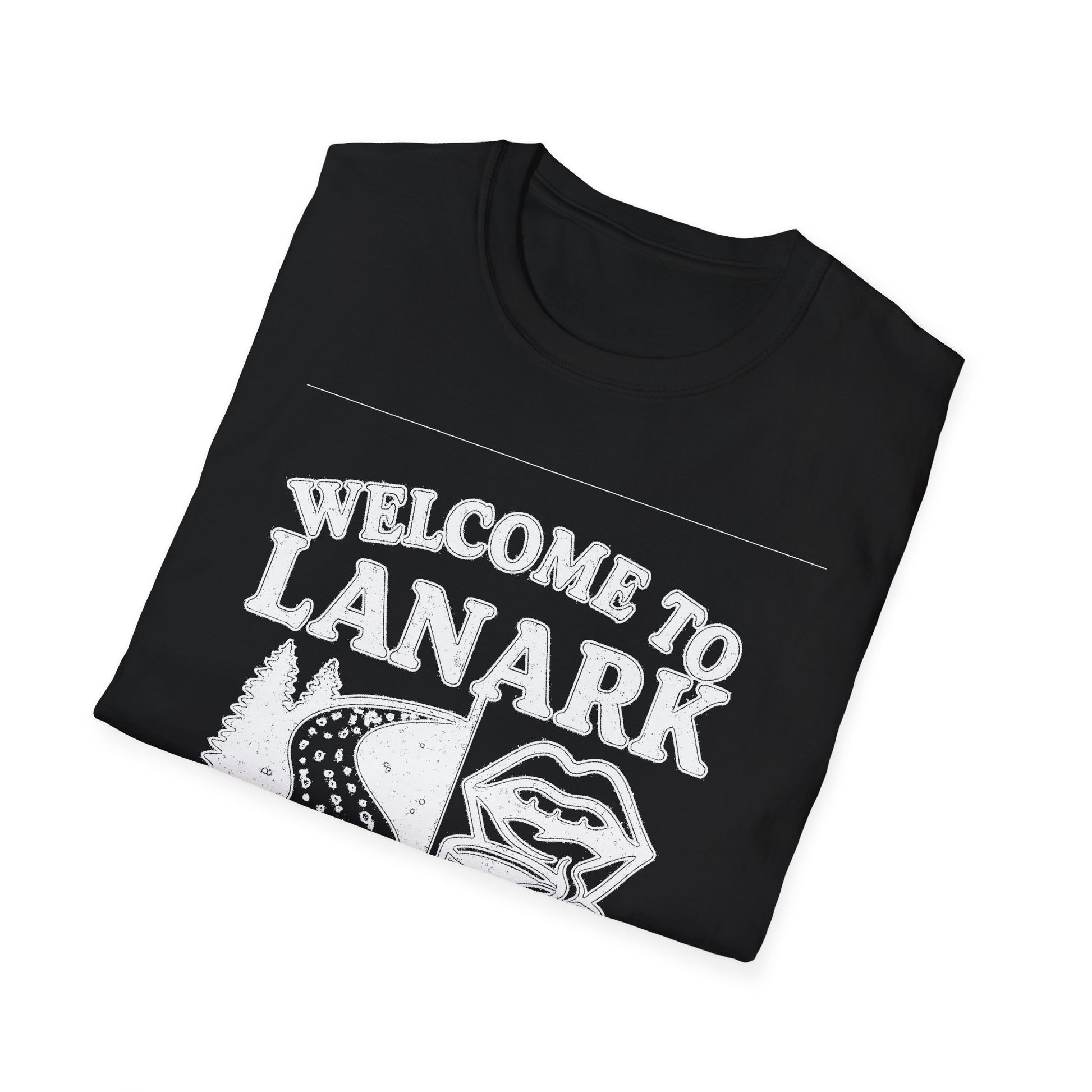 "WELCOME TO LANARK HALF GRAVEL, HALF GOSSIP" T-SHIRT