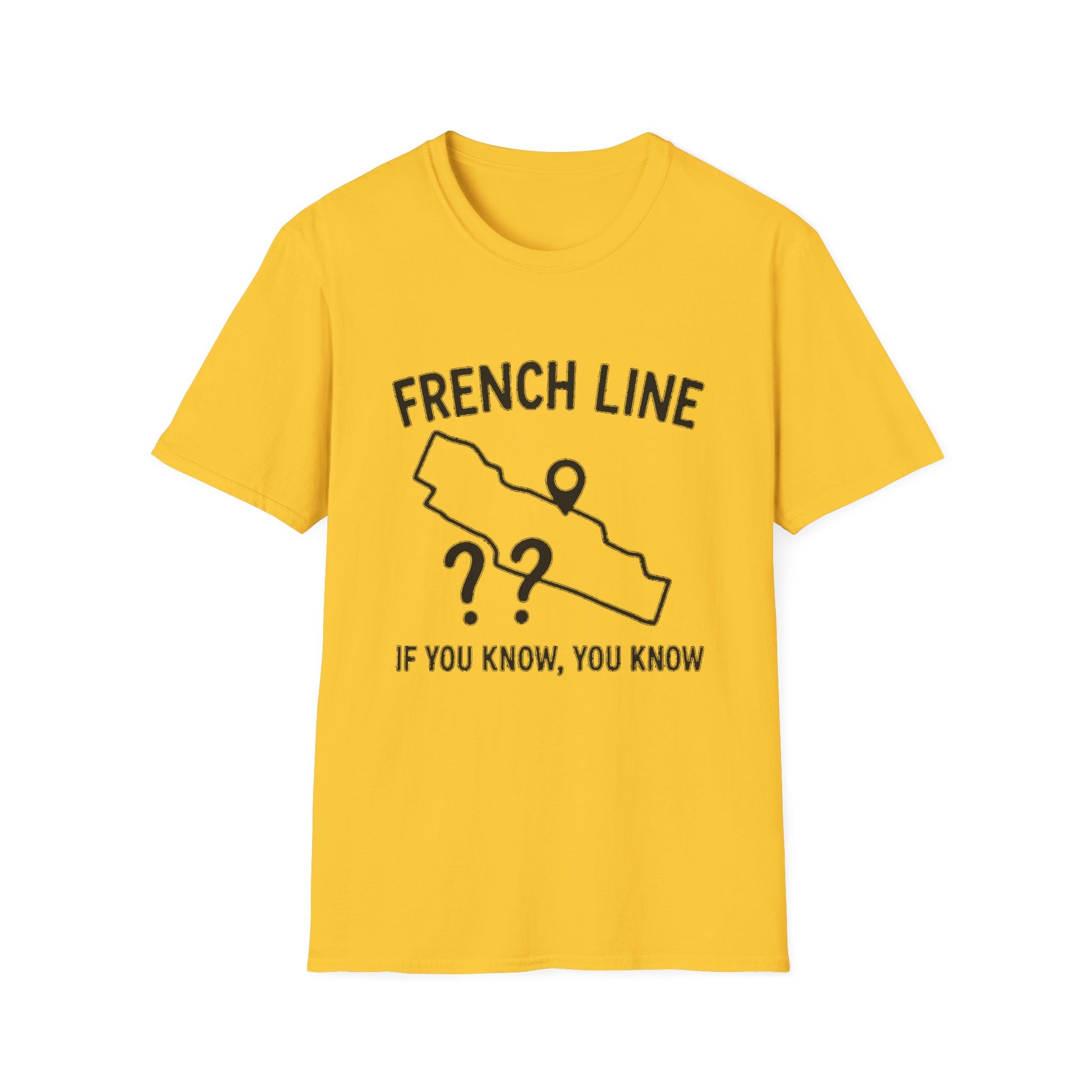 "FRENCH LINE MAP IF YOU KNOW, YOU KNOW" T-SHIRT