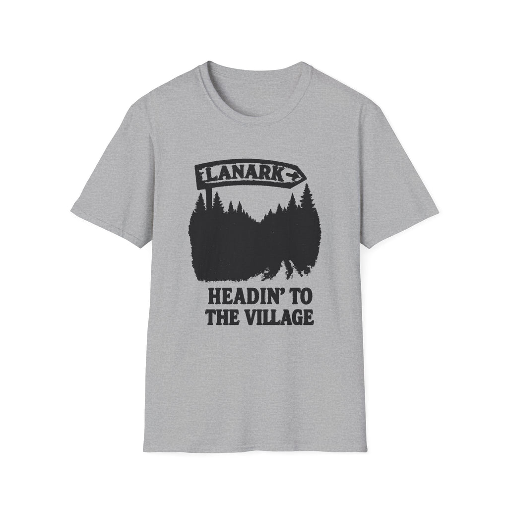 "LANARK 'HEADIN" TO THE VILLAGE" T-SHIRT