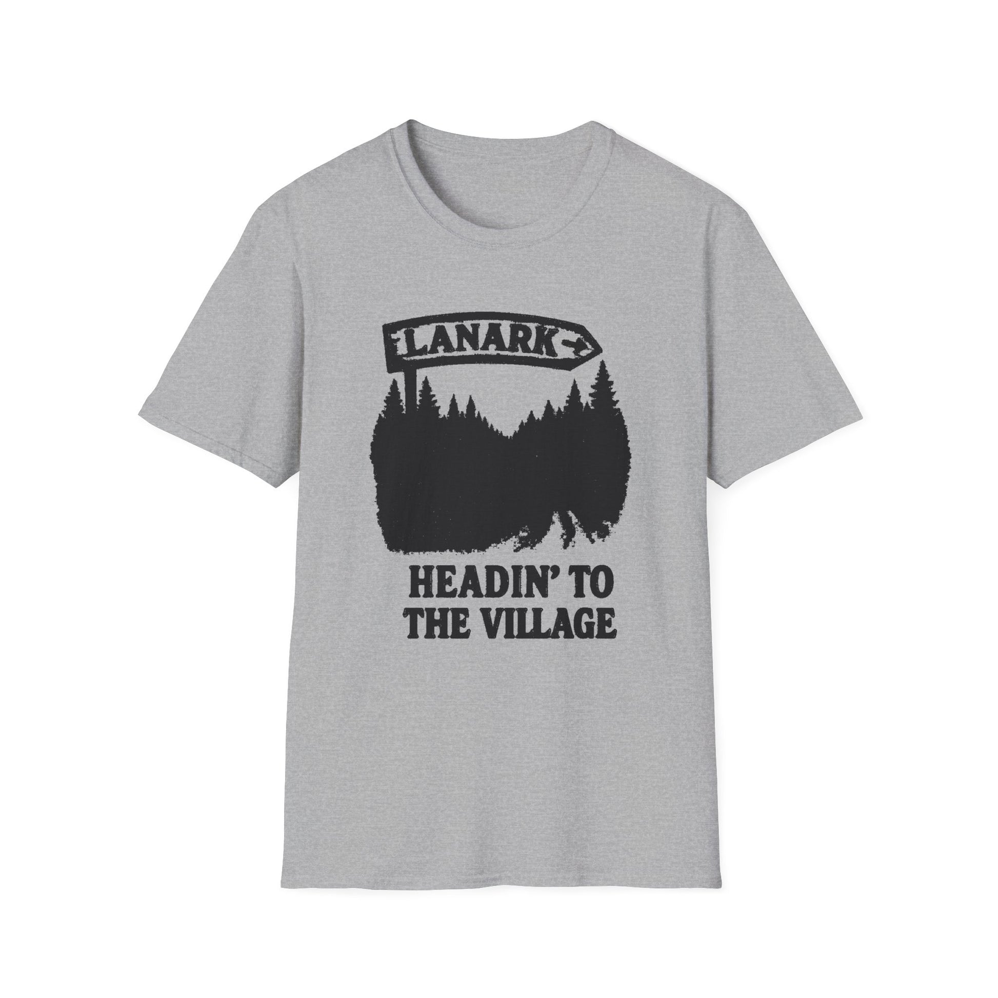 "LANARK 'HEADIN" TO THE VILLAGE" T-SHIRT
