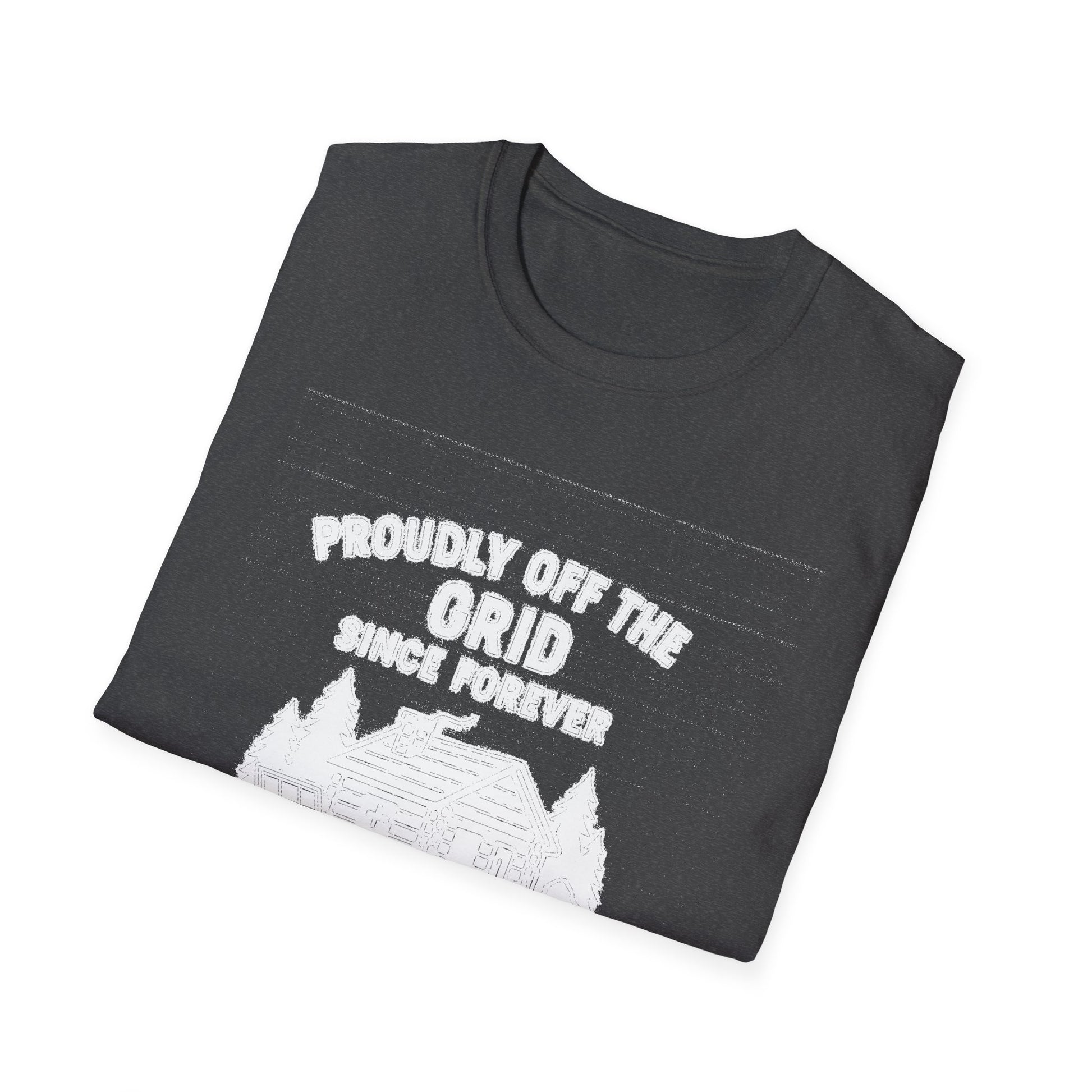 "PROUDLY OFF THE GRID SINCE FOREVER IN MACDONALD'S CORNERS" T-SHIRT