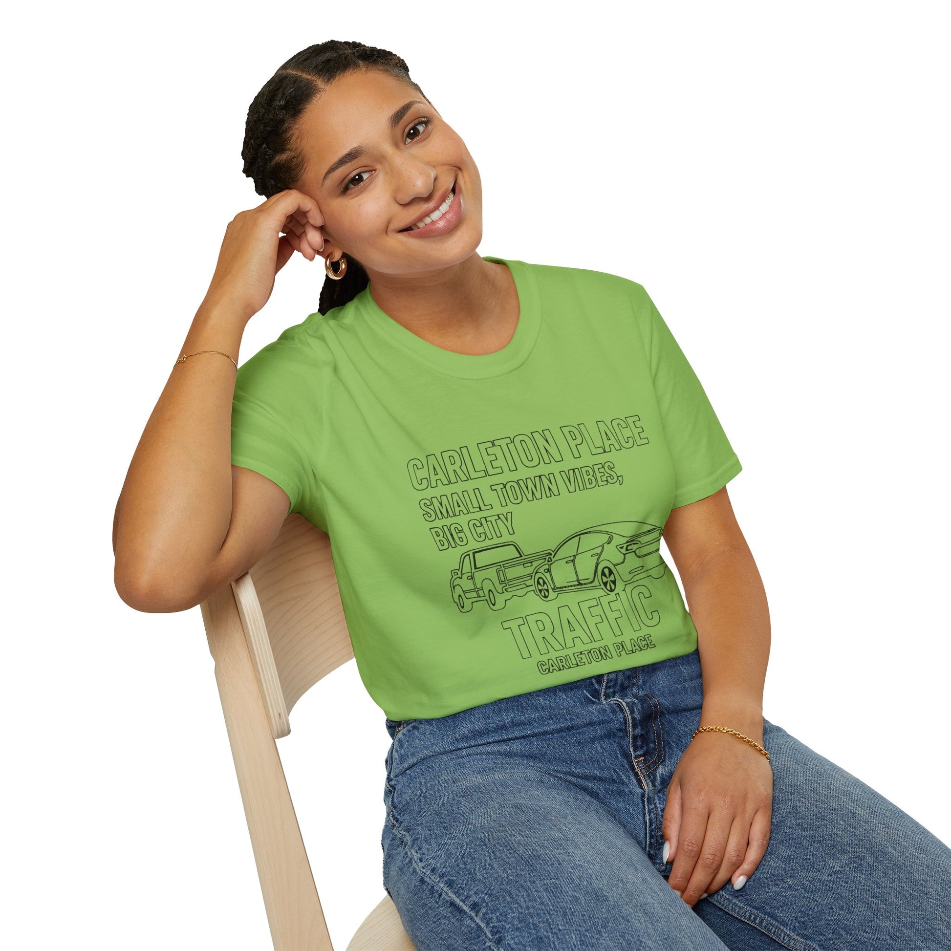 "CARLETON PLACE SMALL TOWN VIBES, BIG CITY TRAFFIC CARLETON PLACE" T-SHIRT