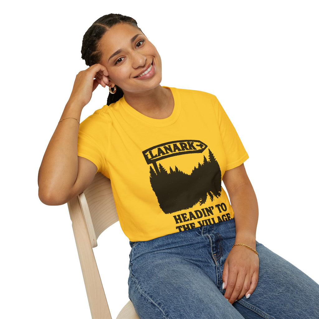 "LANARK 'HEADIN" TO THE VILLAGE" T-SHIRT