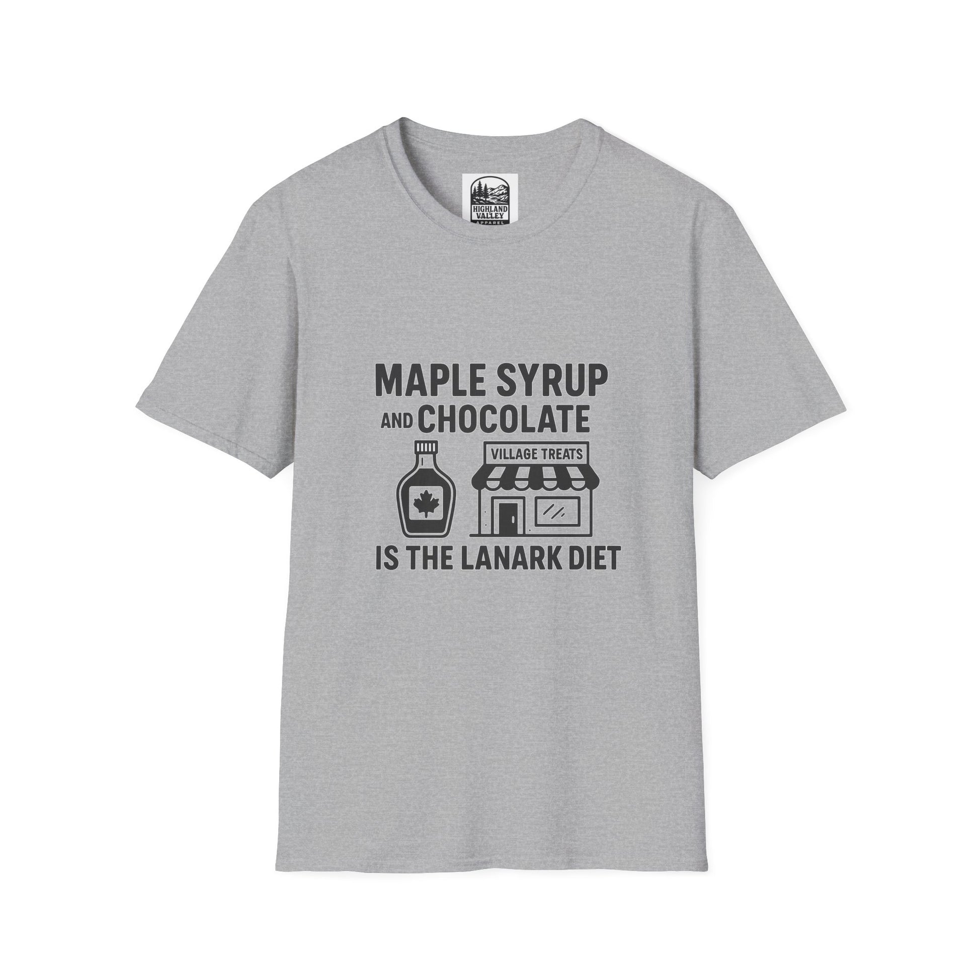 MAPLE SYRUP AND CHOCOLATE THE LANARK DIET UNISEX T-SHIRT
