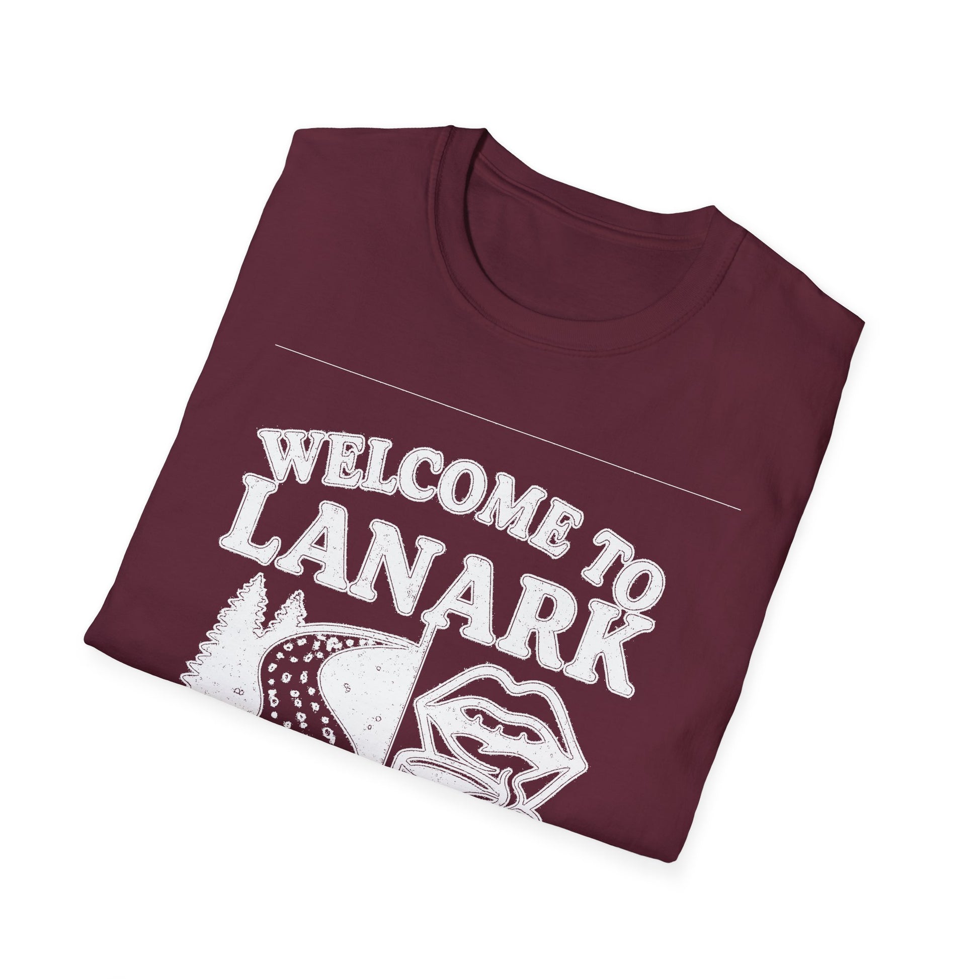 "WELCOME TO LANARK HALF GRAVEL, HALF GOSSIP" T-SHIRT