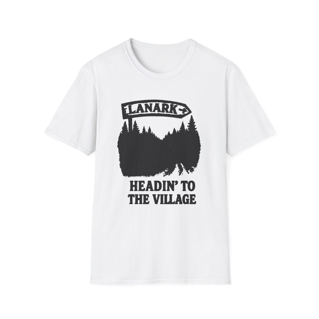 "LANARK 'HEADIN" TO THE VILLAGE" T-SHIRT