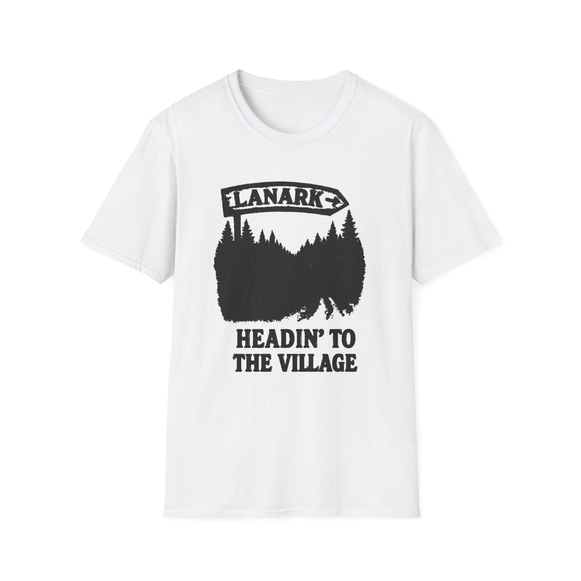 "LANARK 'HEADIN" TO THE VILLAGE" T-SHIRT