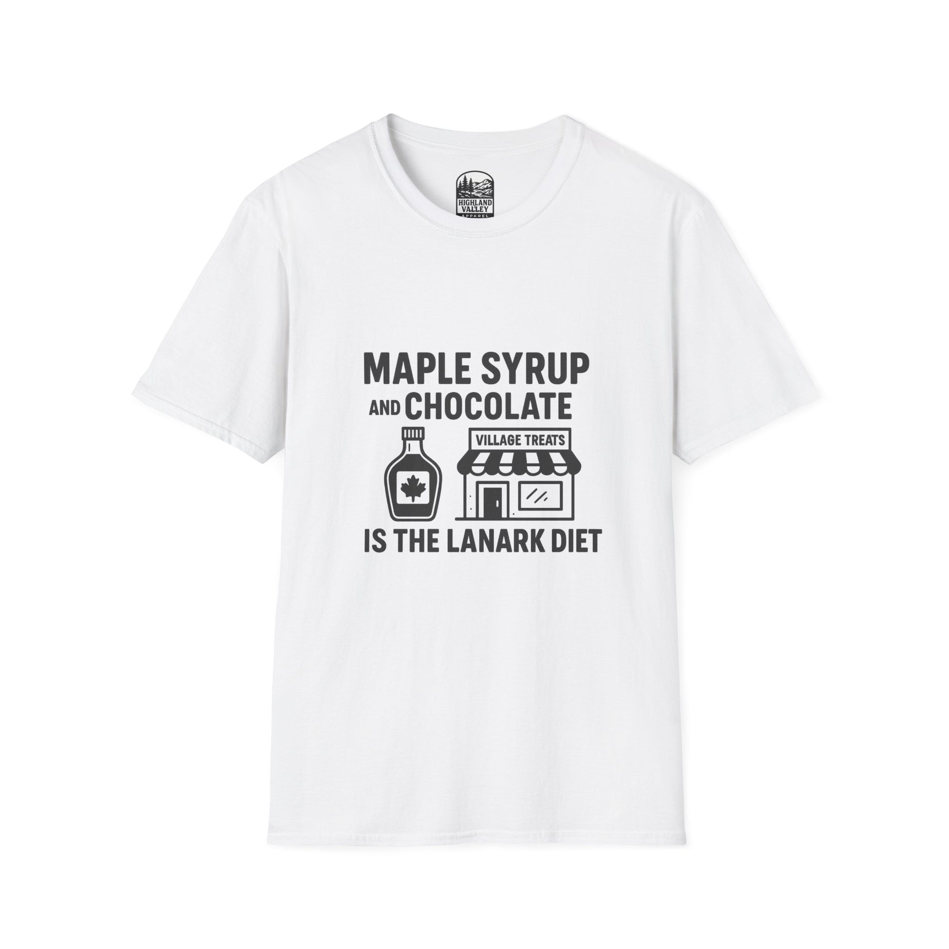 MAPLE SYRUP AND CHOCOLATE THE LANARK DIET UNISEX T-SHIRT