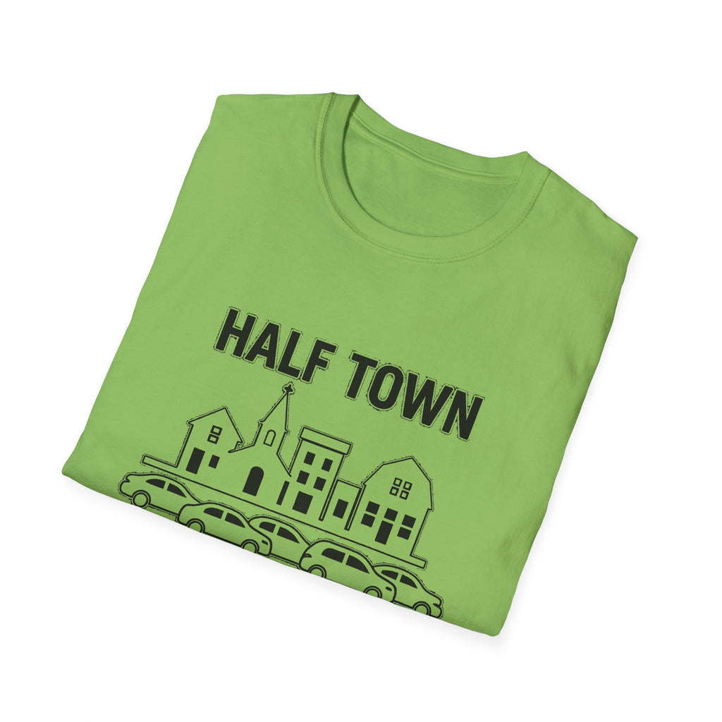 "HALF TOWN / HALF TIMMIES LINE PERTH ONTARIO" T-SHIRT