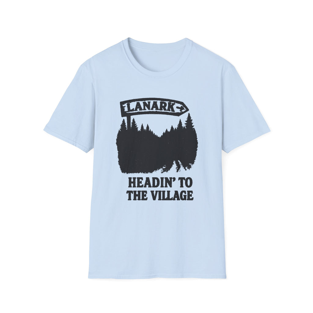 "LANARK 'HEADIN" TO THE VILLAGE" T-SHIRT