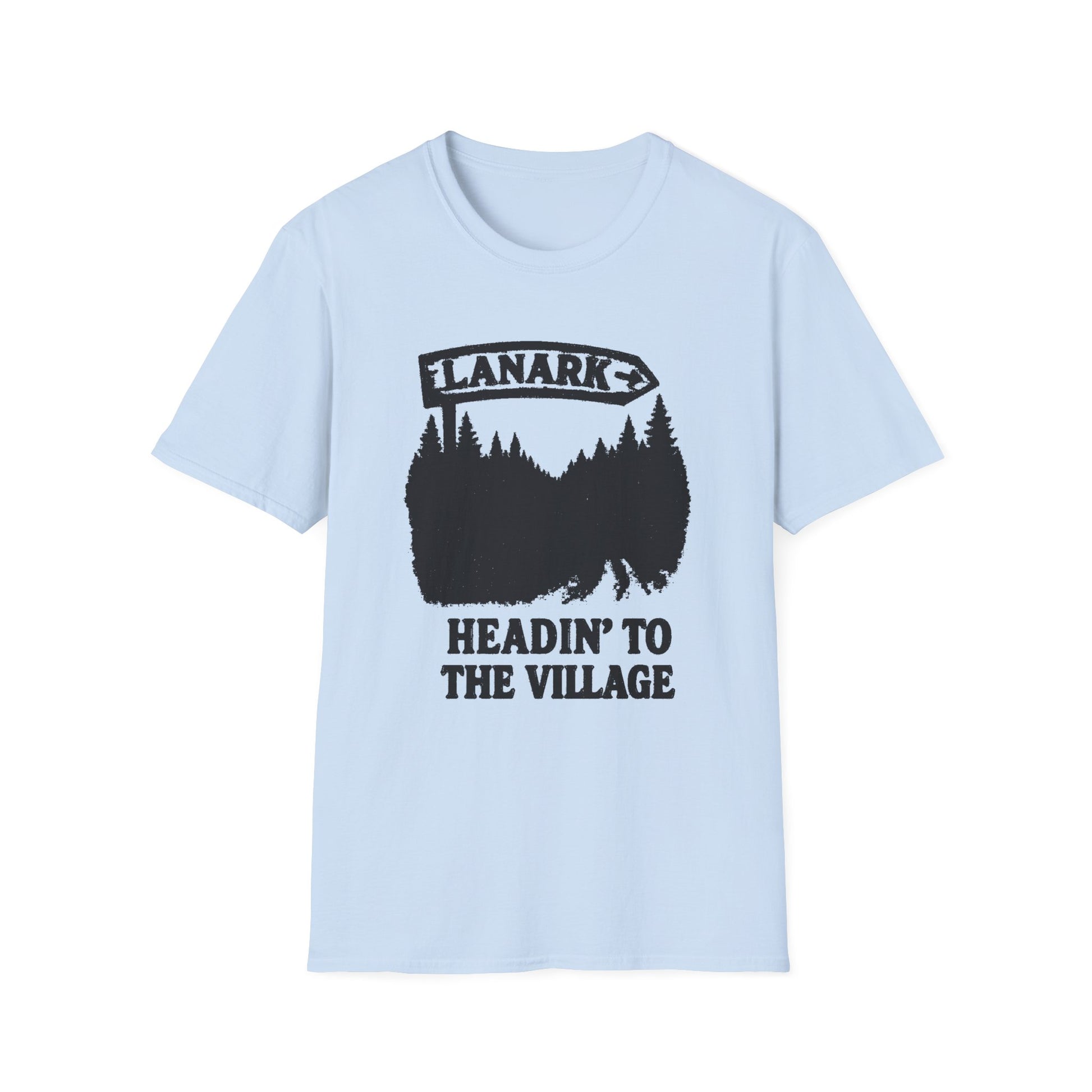 "LANARK 'HEADIN" TO THE VILLAGE" T-SHIRT