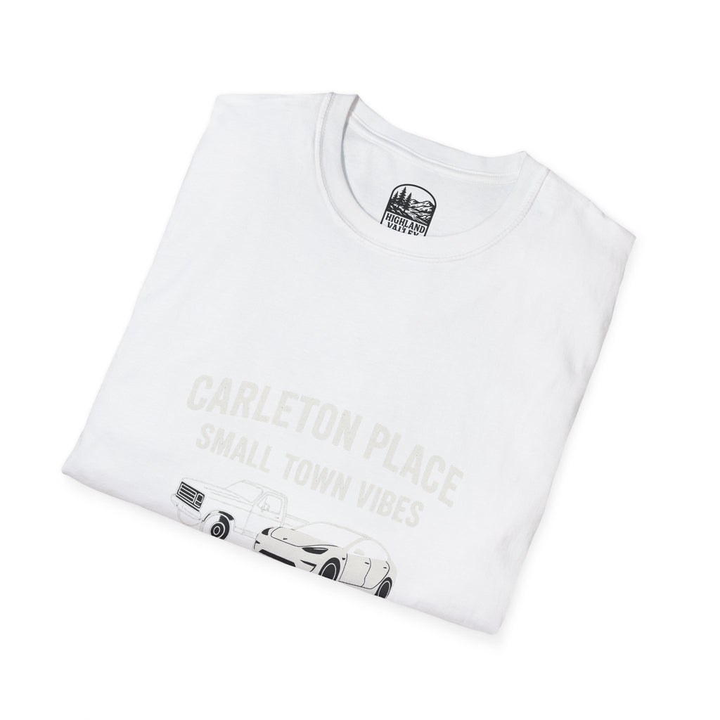 CARLETON PLACE SMALL TOWN VIBES BIG TOWN TRAFFIC UNISEX T-SHIRT