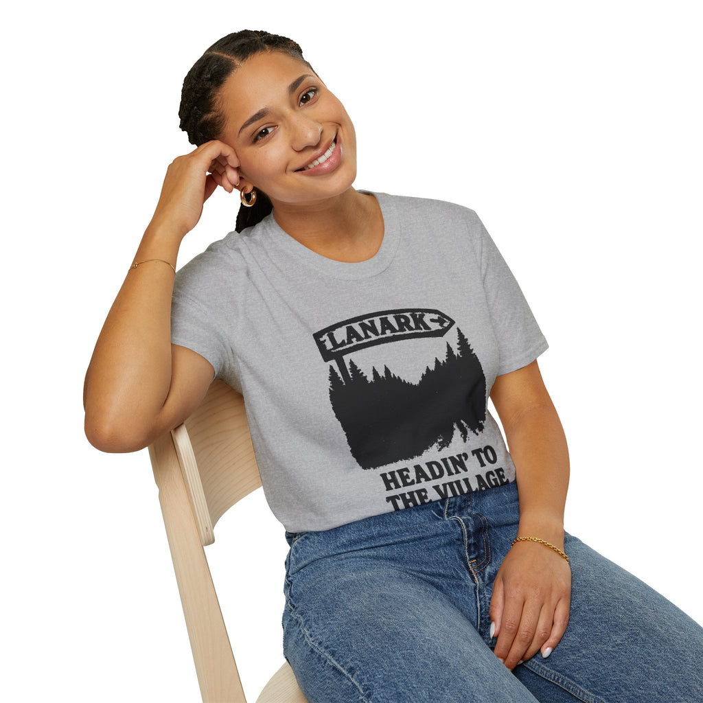 "LANARK 'HEADIN" TO THE VILLAGE" T-SHIRT