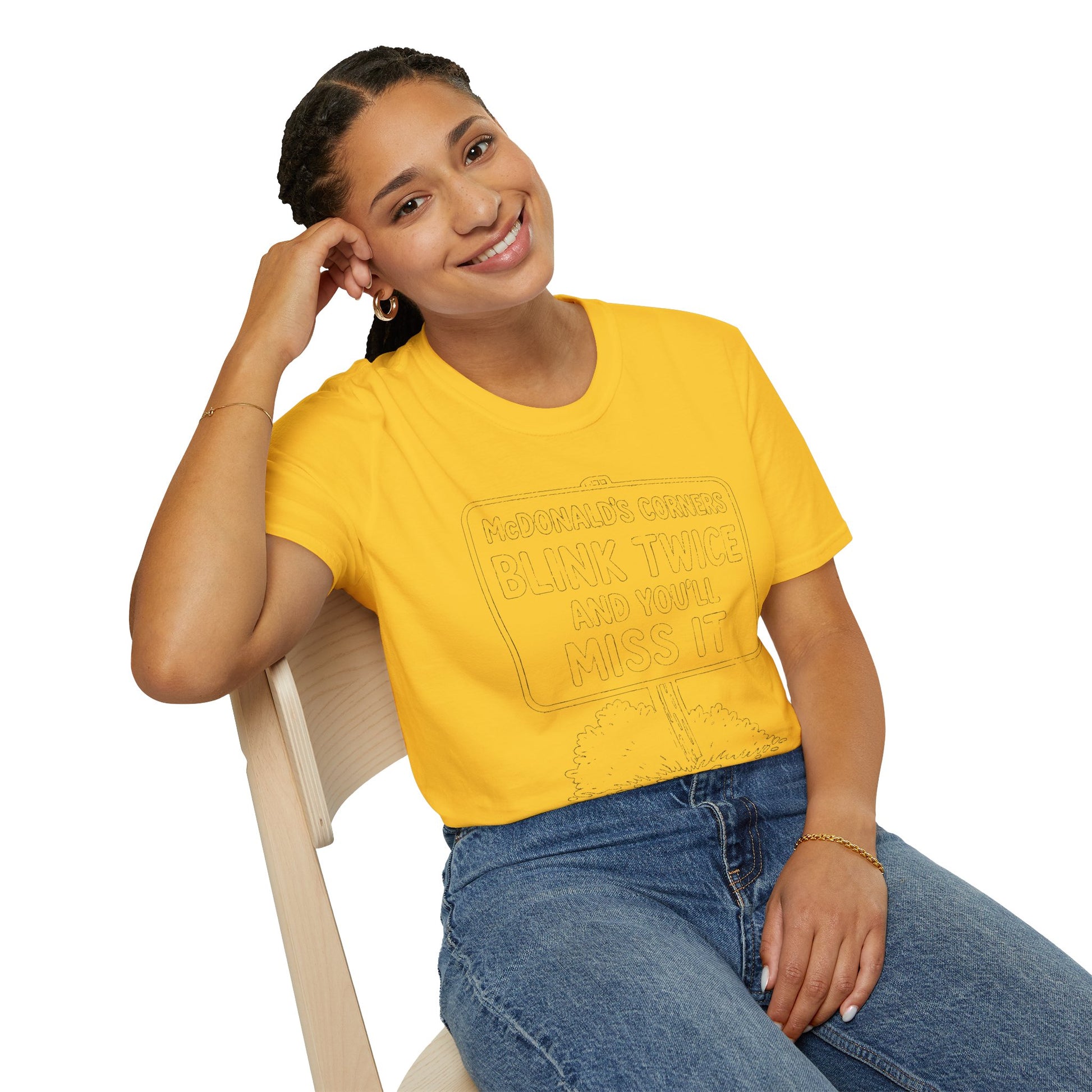 "MACDONALD'S CORNERS BLINK TWICE AND YOU WILL MISS IT" T-SHIRT